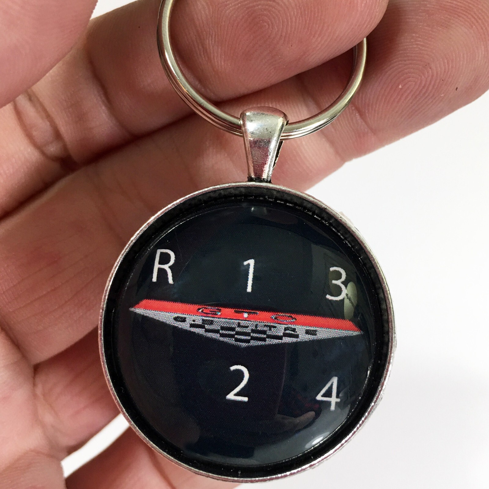 Vintage GM Pontiac GTO Shifter Knob Emblem Badge Logo Keychain Reproduction