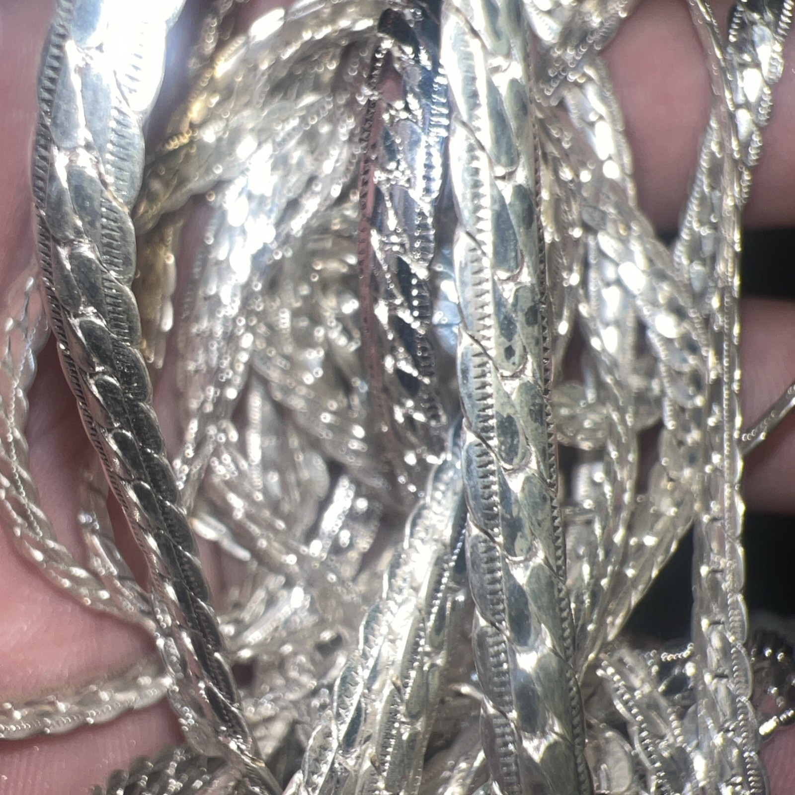 (14) Silver Plated 925 Stamped Chains