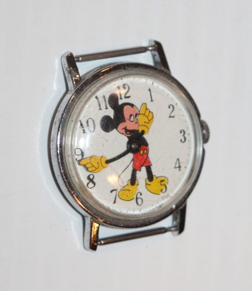 Vintage MCM 1970s Mickey Mouse Watch Disney Ingersol? Disney Productions AS IS
