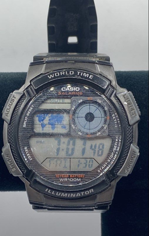 Men’s Casio AE-1000W 45.4mm WR 100M Digital Stainless Steel Watch 40.7g