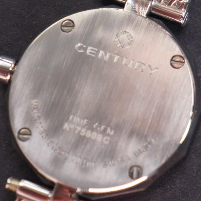 Century Time Gem Shell Dial 1P Diamond Pink Watch Japan 0715326