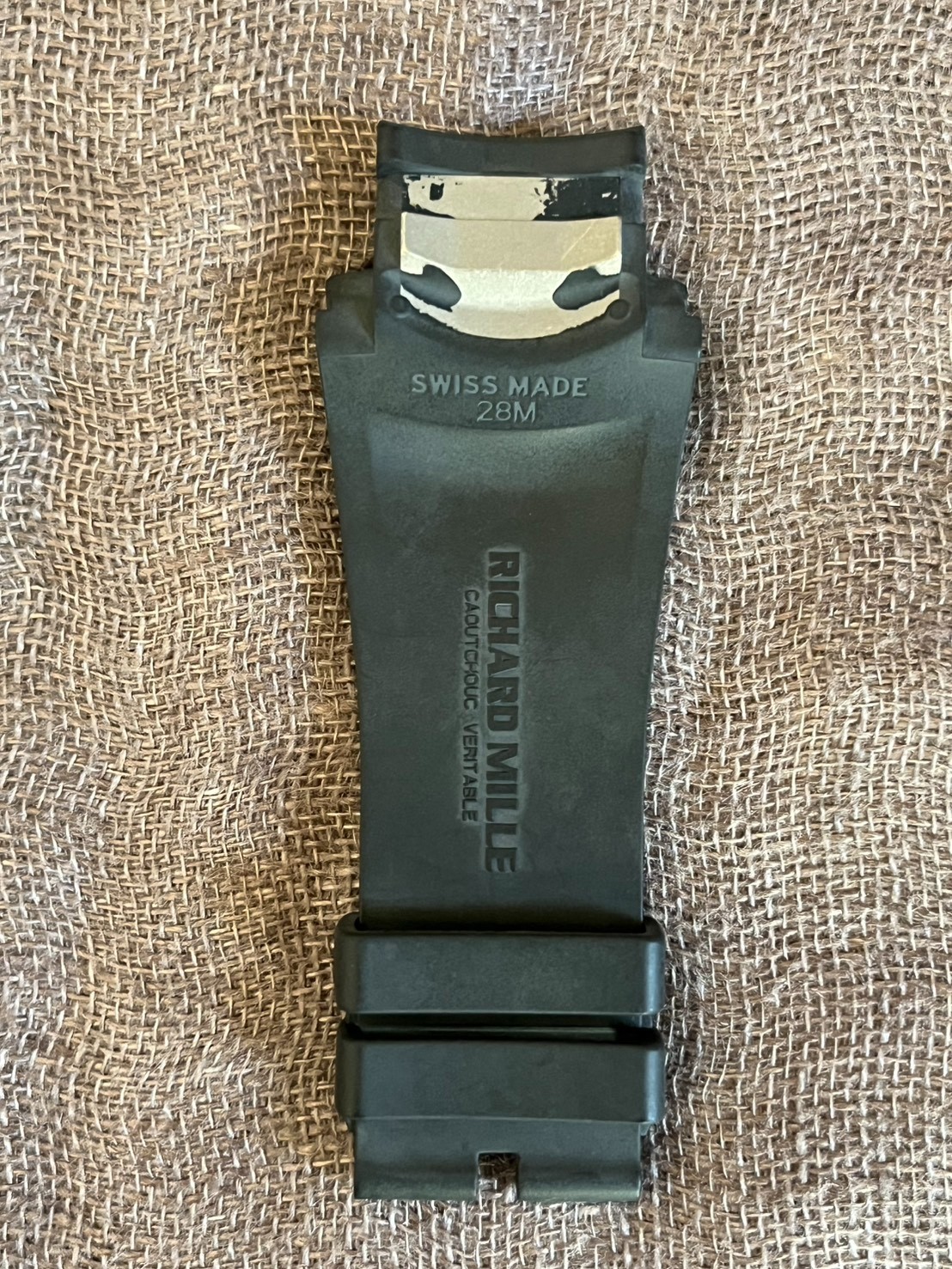 Authentic Richard Mille Black Rubber Strap For RM028 28M