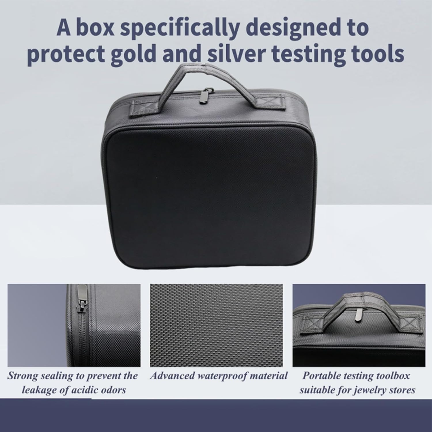 Black Cloth Storage Box – Jewelry Coin Tester with Detachable Baffle