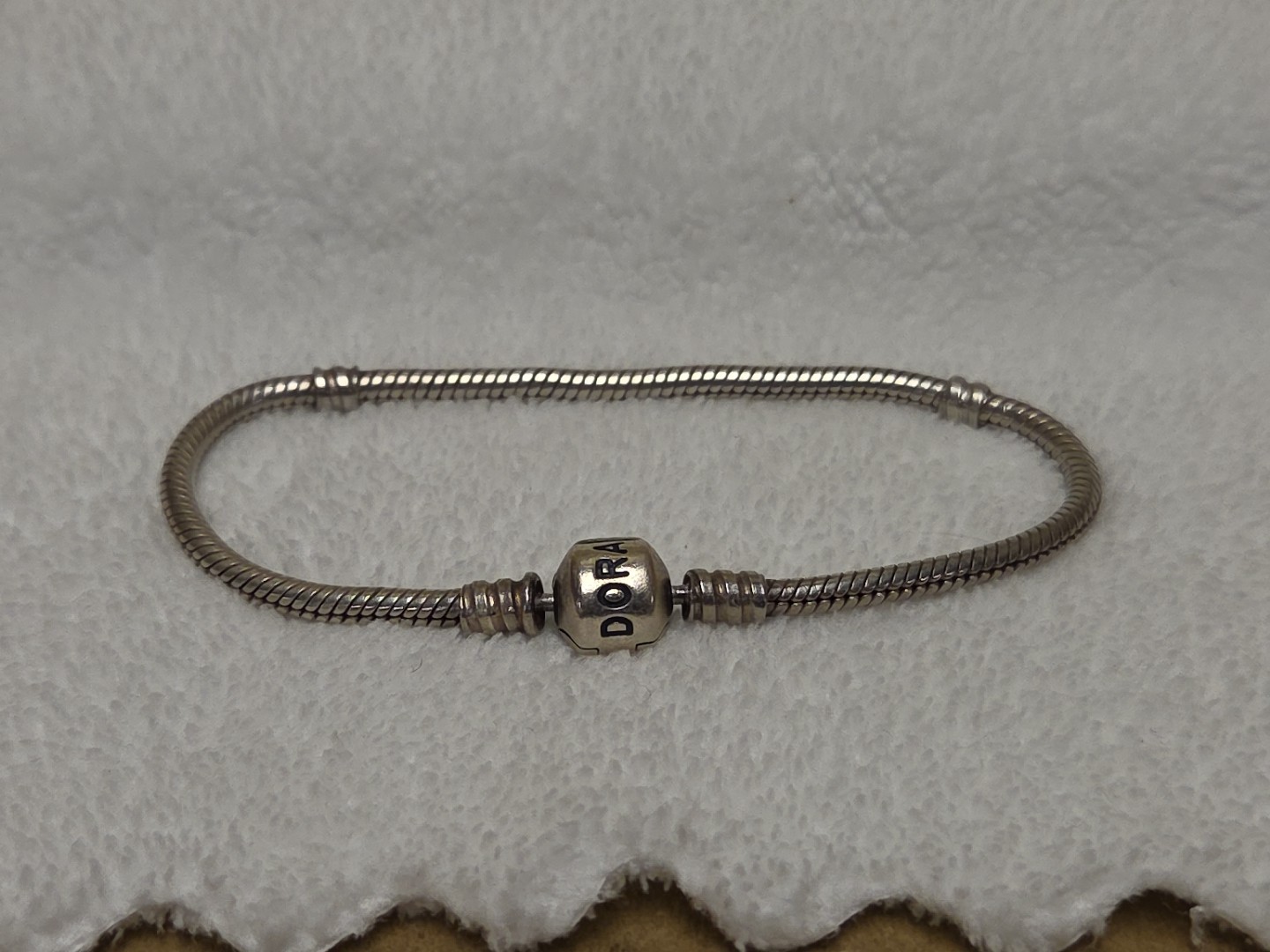 Pandora Silver Snake Chain Classic All Occasion Jewelry Bangle Bracelet (A)