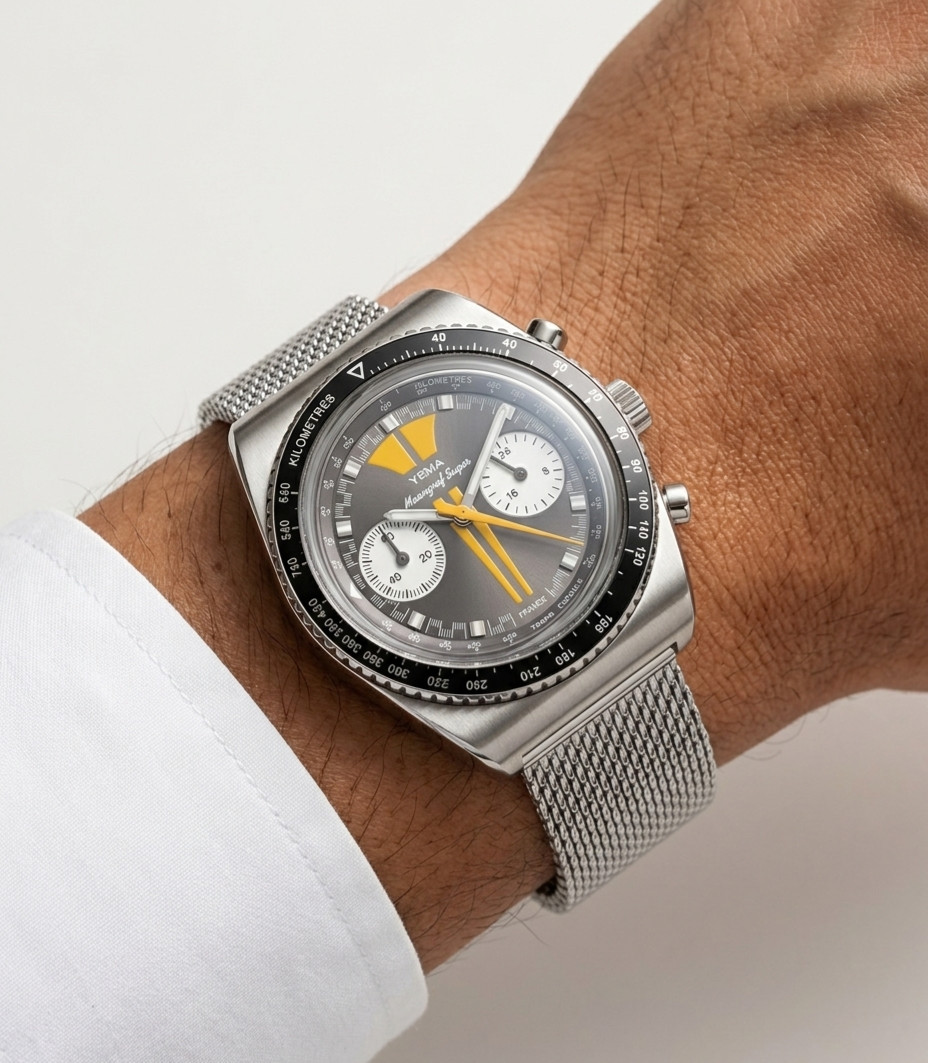 Yema Meangraf Super Y70 YMHF1576-CM Chronograph 39mm Grey Dial Full Set 2021