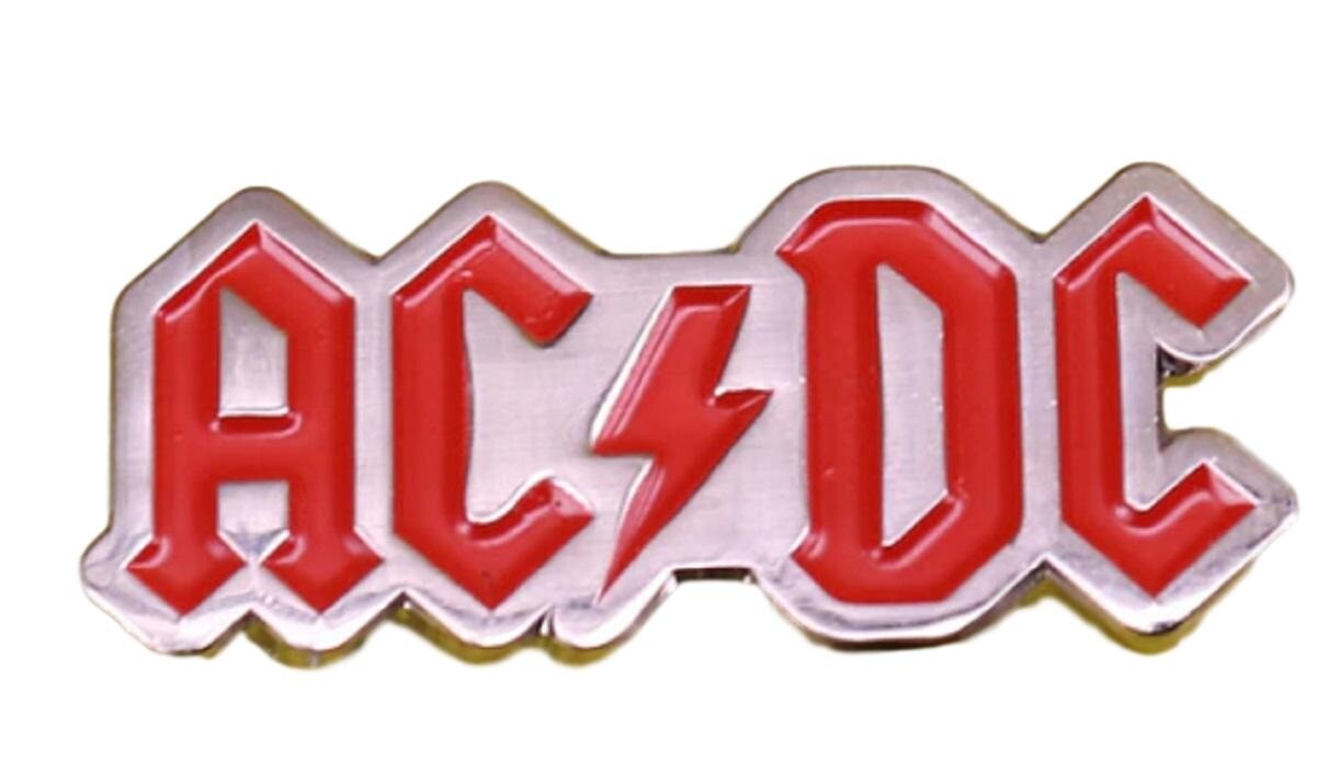 ACDC Rock Band Name Metal Enamel Pin