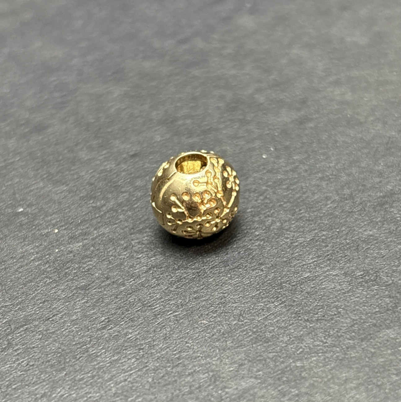 Pandora ALE Authentic 14k (585) Yellow Gold Floral Lucerne Clip Charm