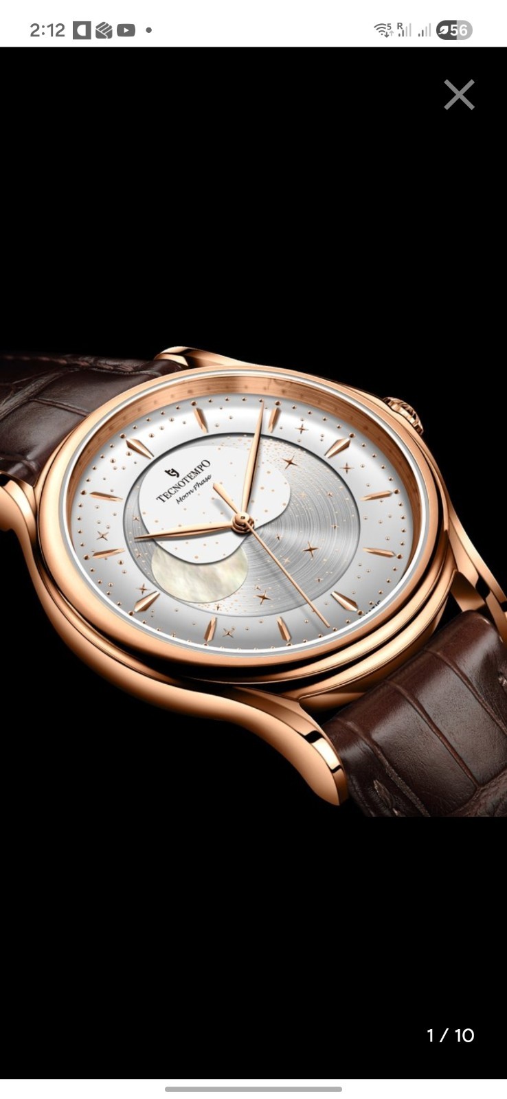 Tecnotempo Orbital Moon Phase Gold Special Limited Edition