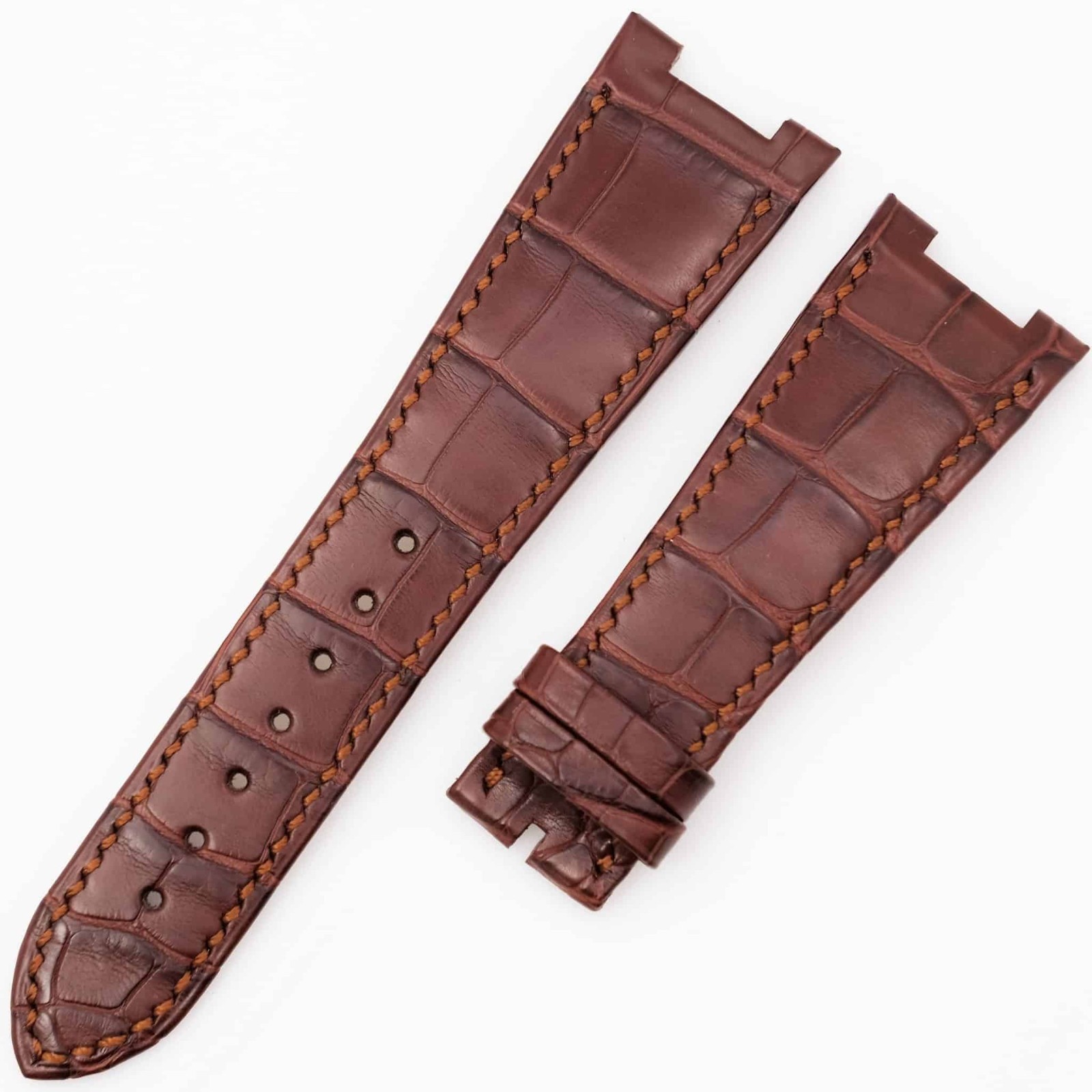 Dark Brown Croco leather strap for Patek Philippe Nautilus 5712 5711 7010