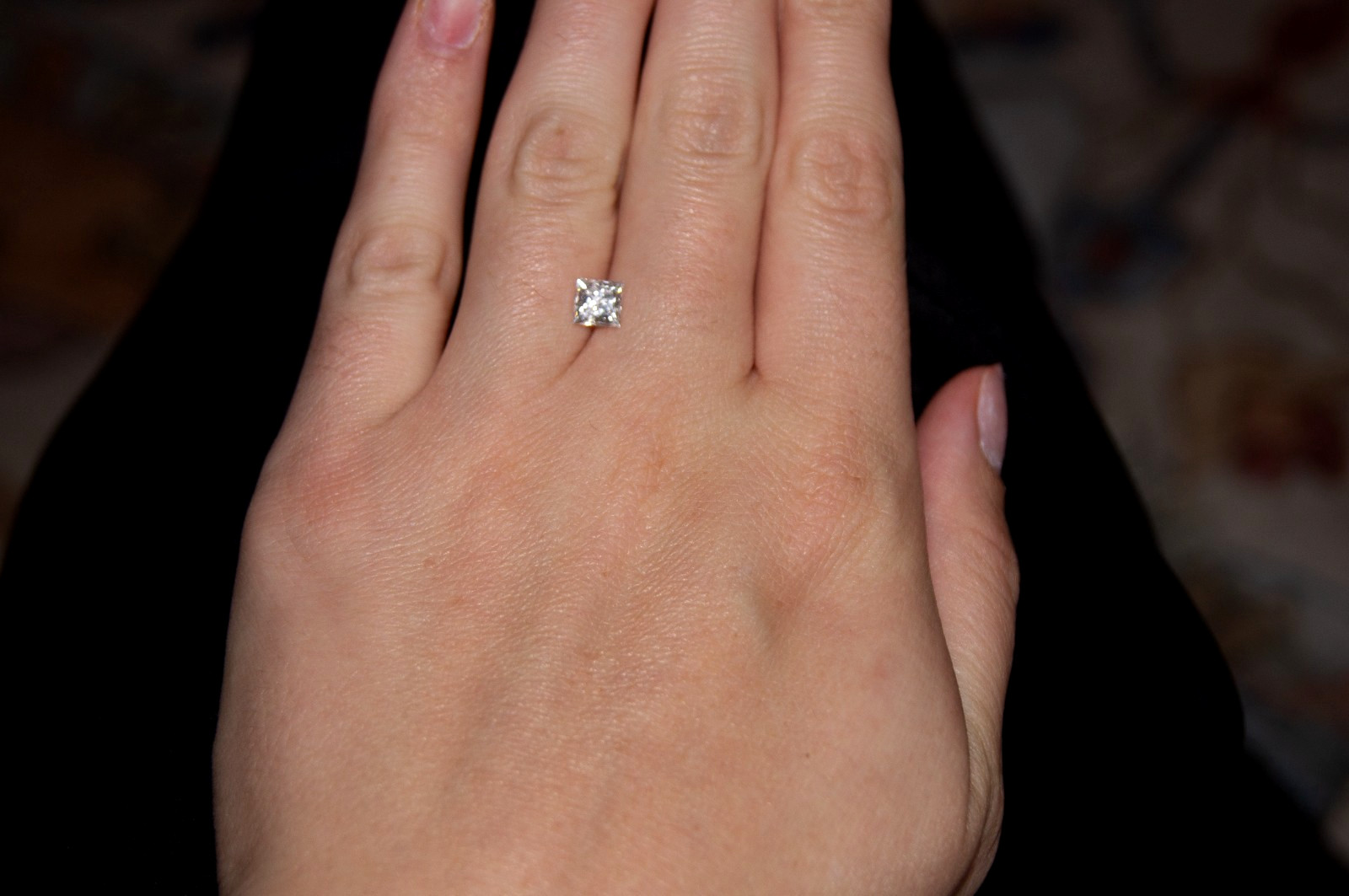 1.04ct Lab-Created Diamond Princess Cut D VVS1 IGI Certified HPHT