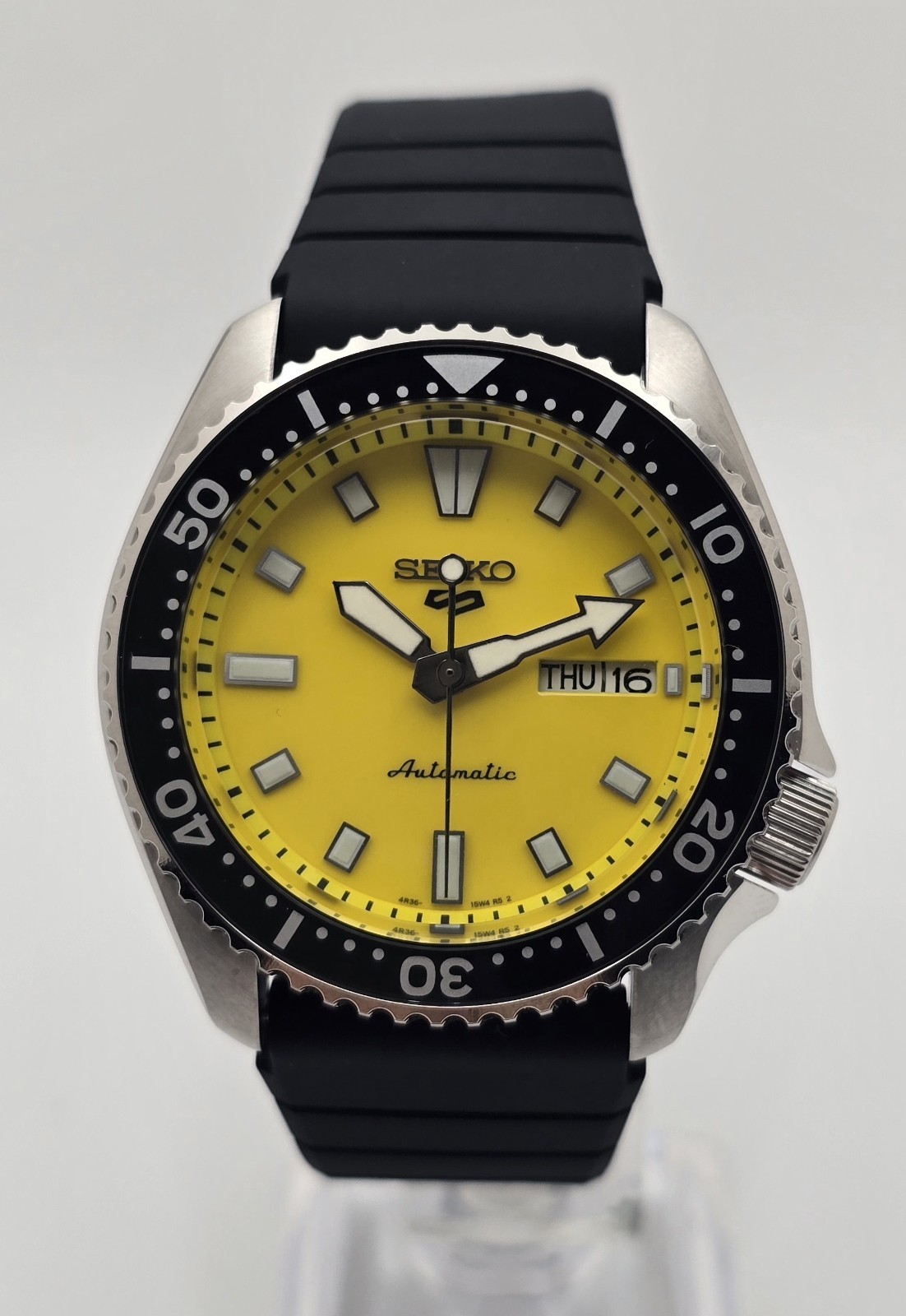 Seiko 5 Sports SRPL87K1 SKX Redux 42.5mm Automatic “Ki-iro” Yellow Dial Silicone