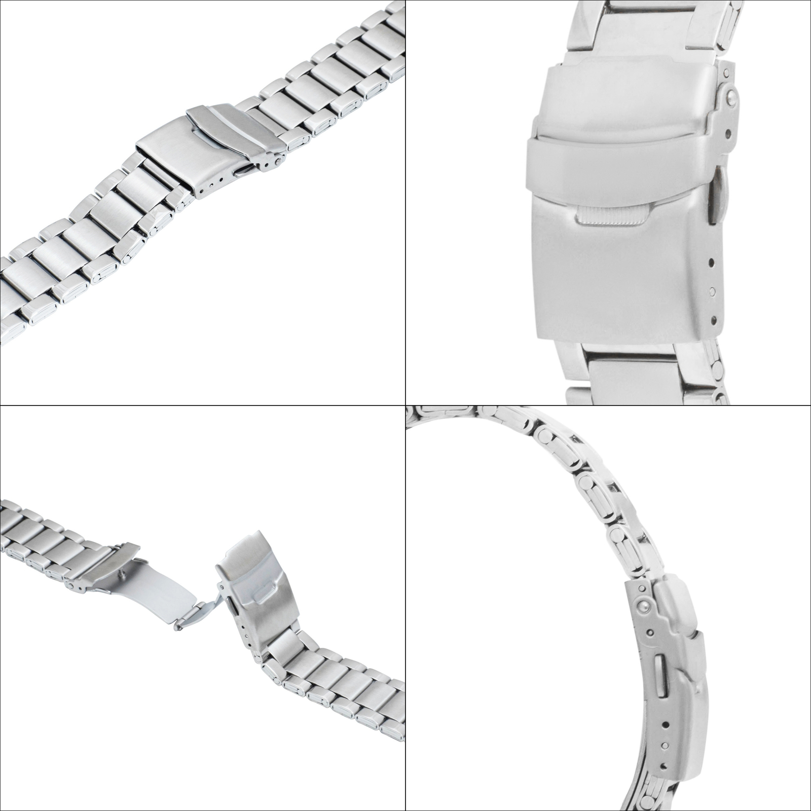 20mm Curved Steel Metal Watch Band Bracelet for Hamilton Intra-Matic