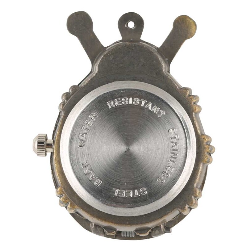 Bronze Animal Shape Lovely Quartz Pocket Watch for Men Women Kid with Chain Gift