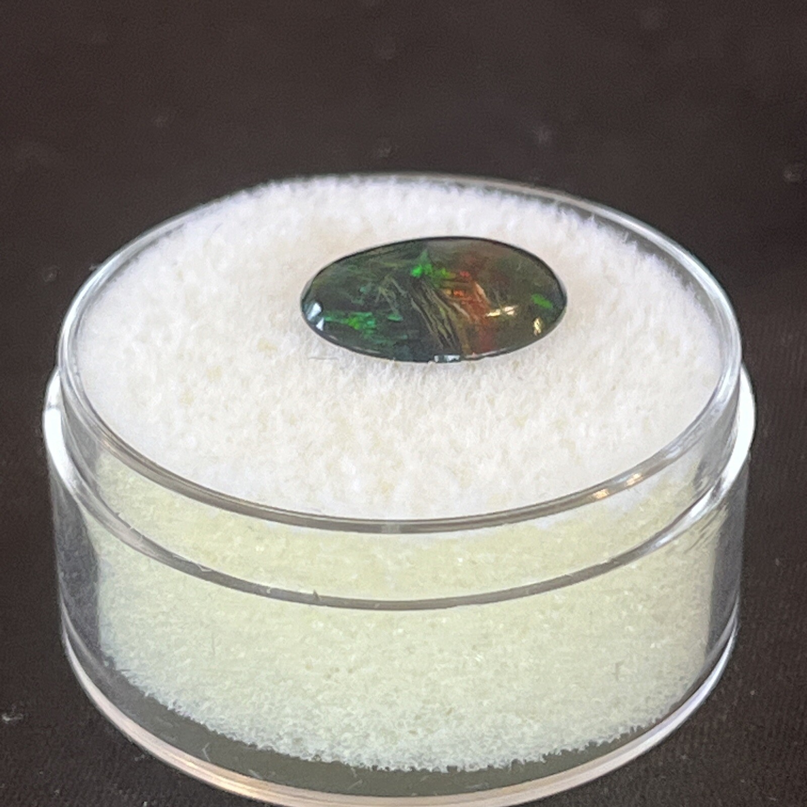 1 Ct. Black Opal Cabochon Stabilized 9.2mm X 11.3mm X 2mm