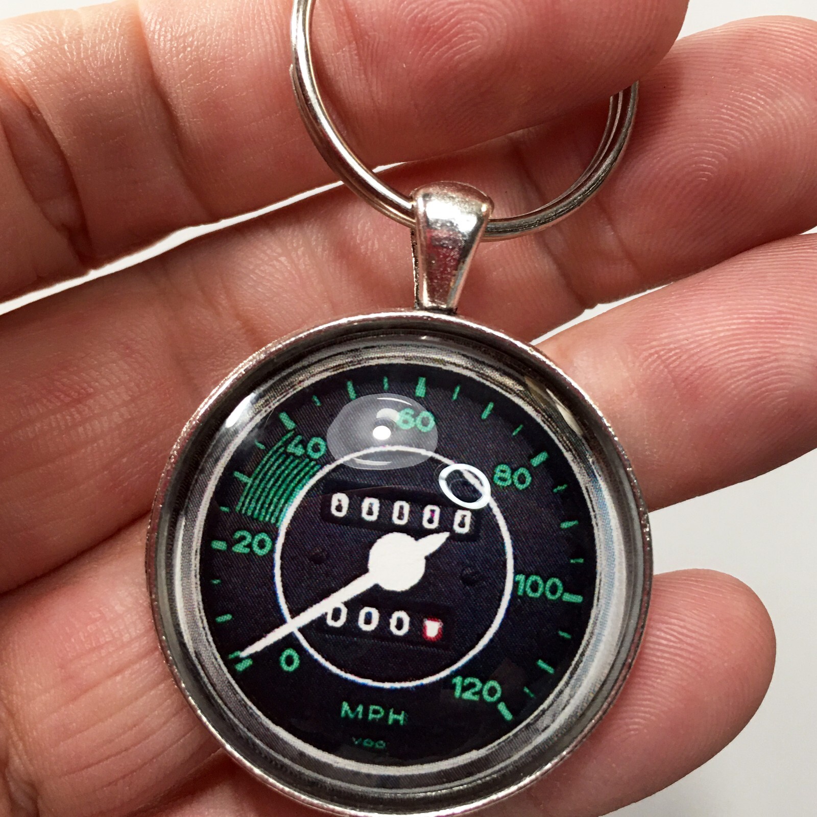 Vintage Porsche 911 120 MPH Speedometer Reproduction Keychain