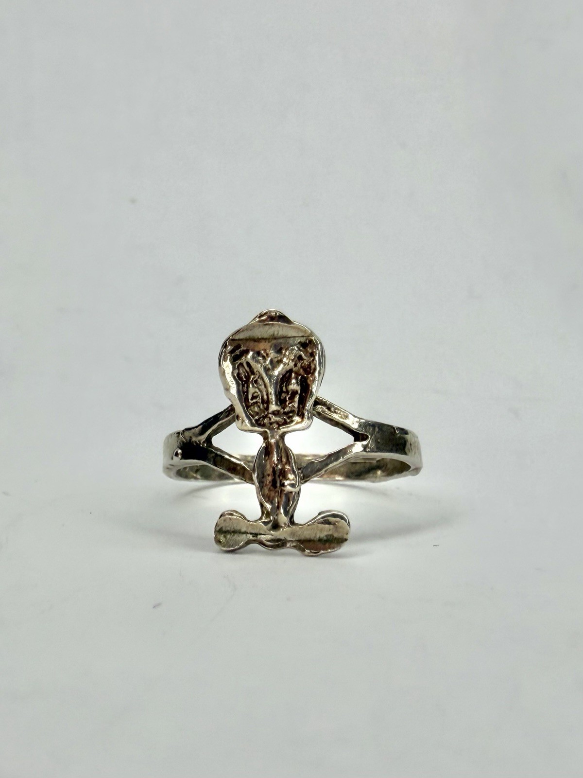 Sterling Silver Tweety Bird Ring Sz 6.25
