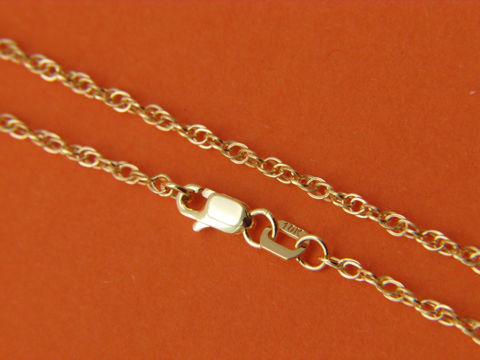 10Kt Gold Double Rope Chain real gold necklace with lobster clasp
