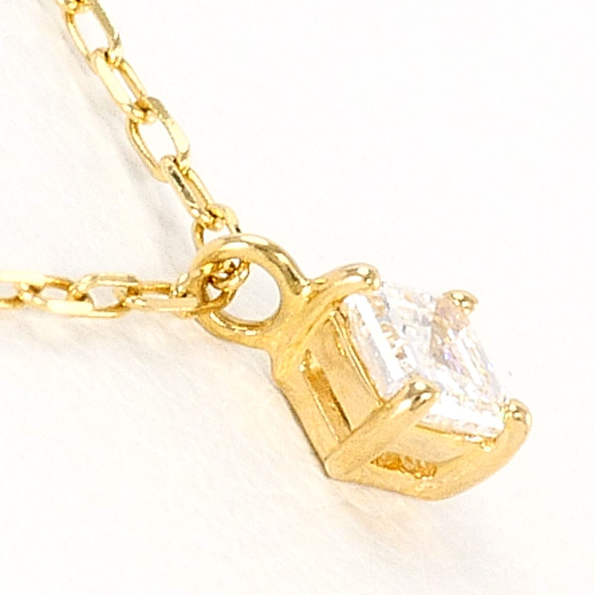 Orefice K18 18k gold Necklace Diamond 0.08ct 0.8g 40cm Free shipping Used