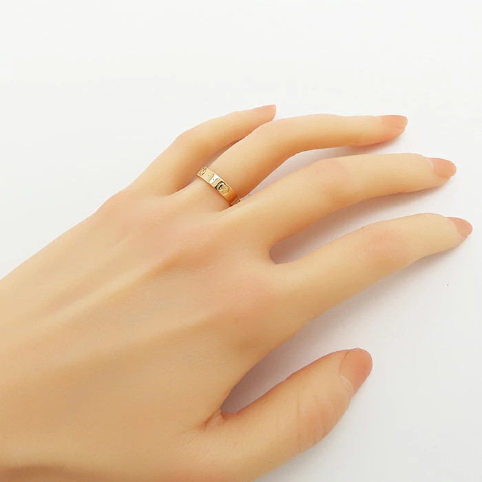 Gucci Icon Ring 750PG Pink Gold US 4.5 3.5g with Case