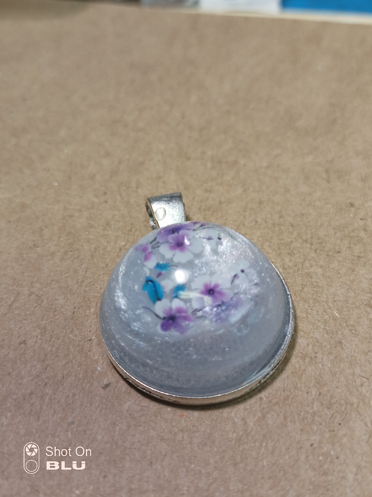 Resin Pendant Necklace Hand Crafted
