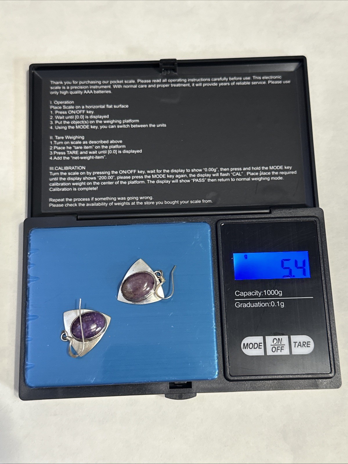 Gili & Grace Nakai Sterling Silver Sugilite Dangle Earrings