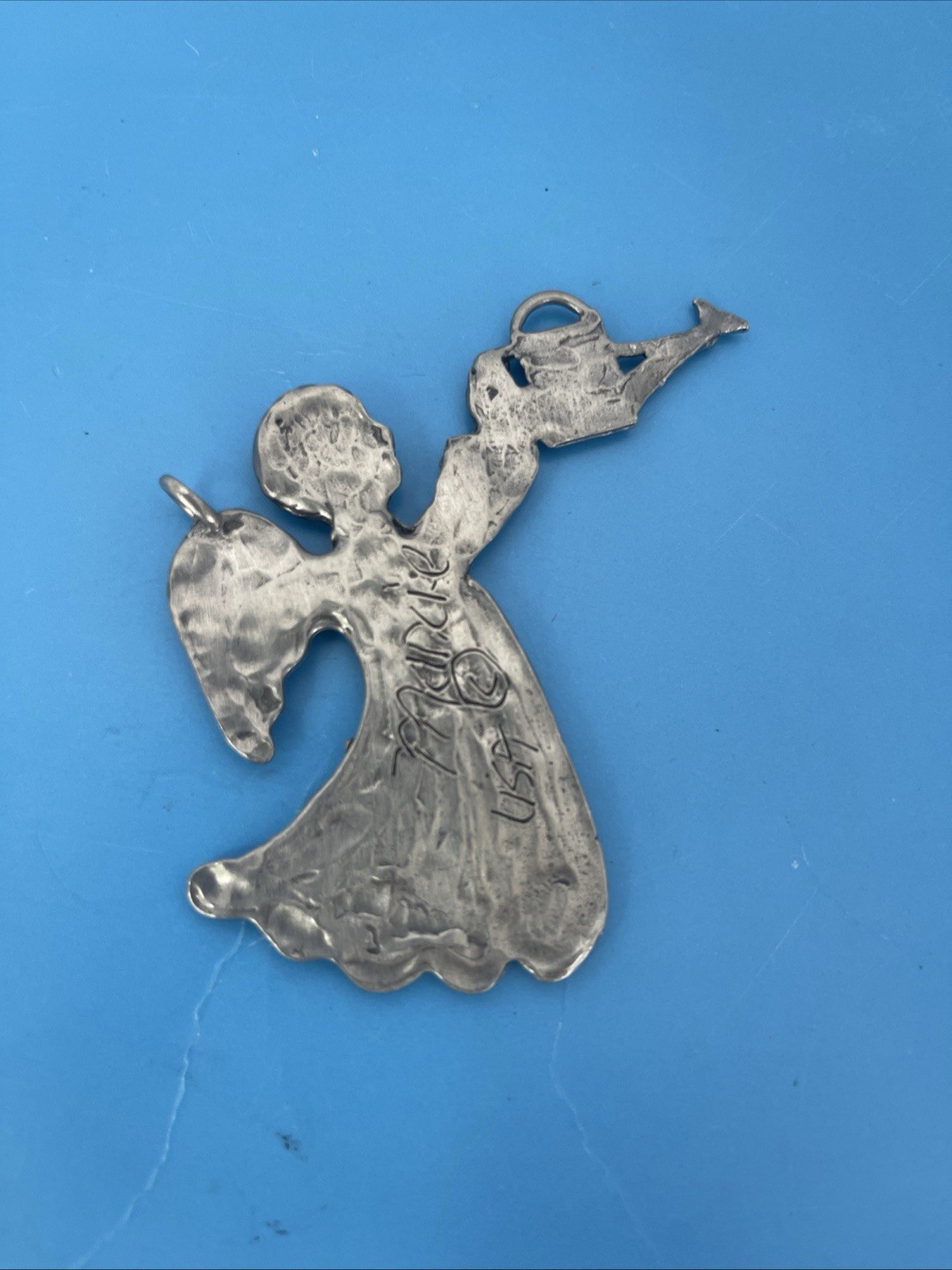 NEW Pewter Angel Christmas Ornament from the Designer Marcie, With Tree Unmarked