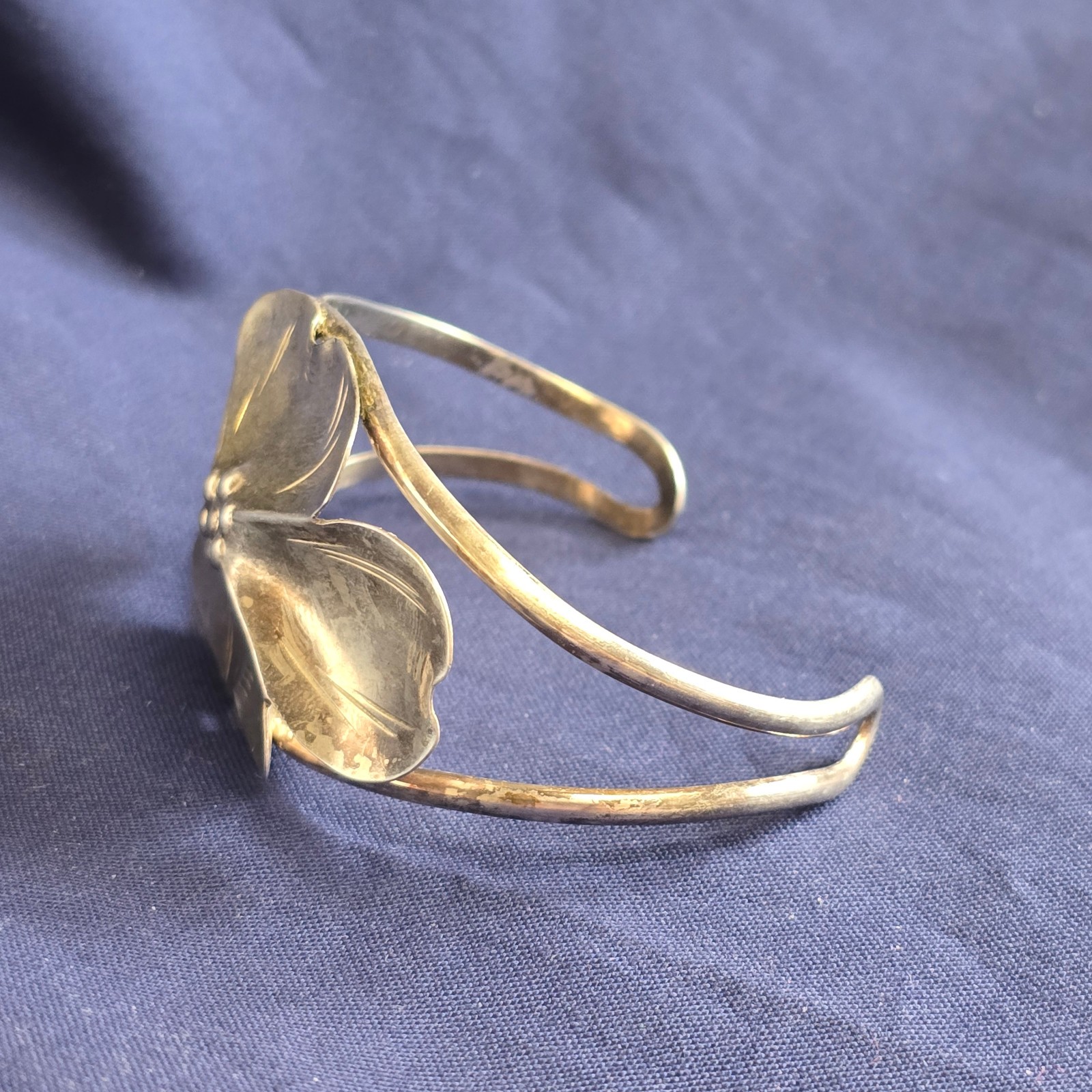 Sterling Silver Bracelet 16.55g Fine Jewelry 6″ Cuff Open End
