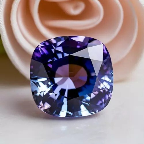 8 Ct+ Natural AA+ CERTIFIED Alexandrite Color Change Cushion Cut Loose Gemstone