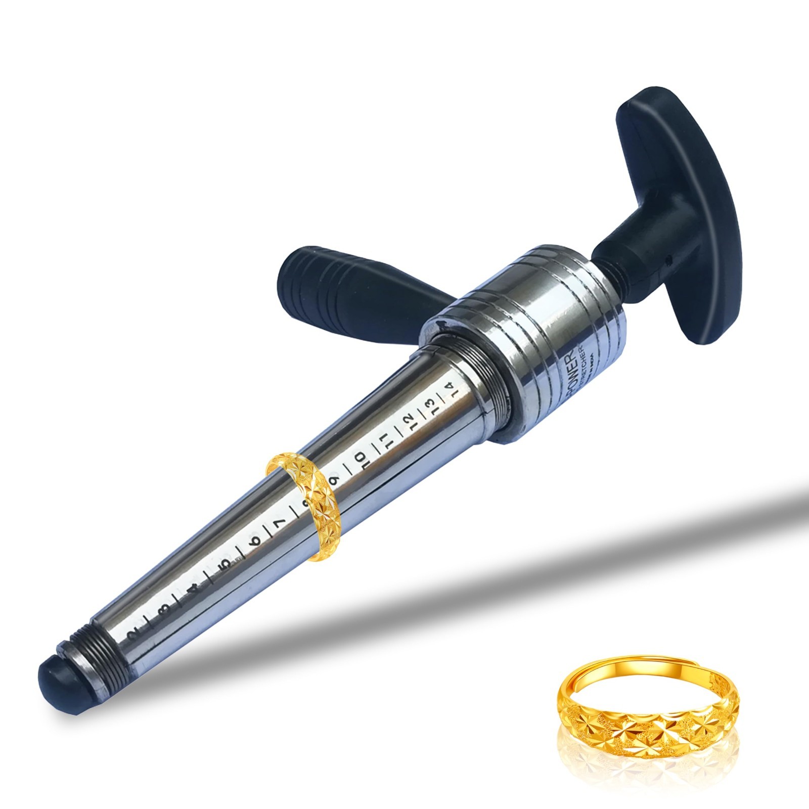 Manual Ring Stretcher & Adjuster Tool for Jewelry Making – Sizes 2-14, Expands M