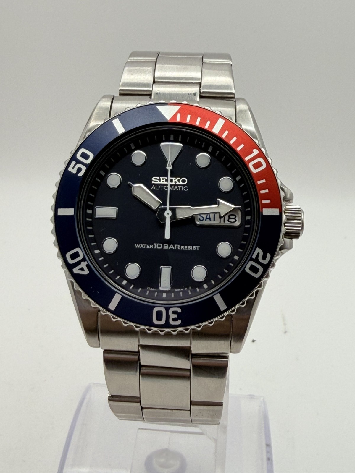 [Near MINT] Seiko Diver 100m SKX033 7S26 -0040 Pepsi Automatic Mens Watch