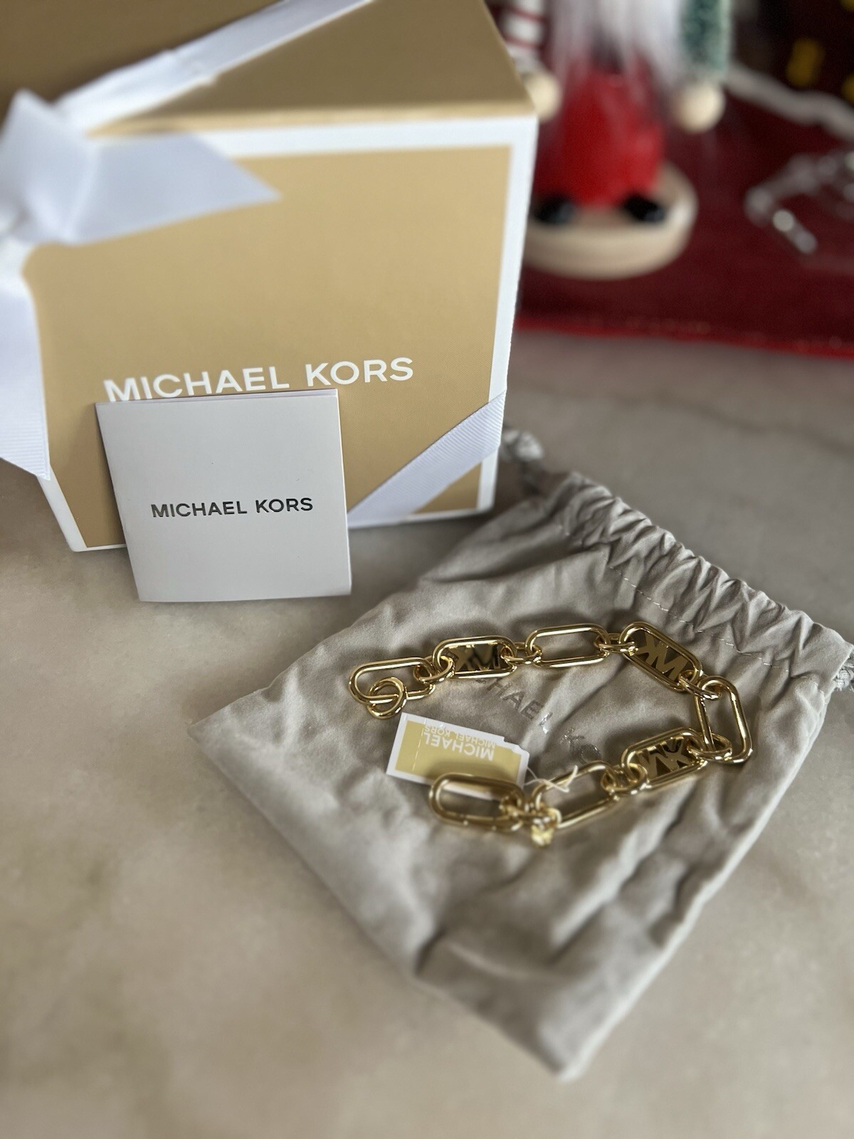 MK💖 Precious Metal-plated Brass Chain Link Bracelet Gold