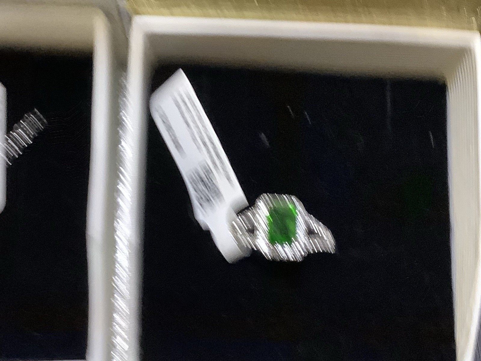 NATURAL CHROME DIOPSIDE & TOPAZ HALO EMERALD RING &MATCHING NECKLACE & PENDANT