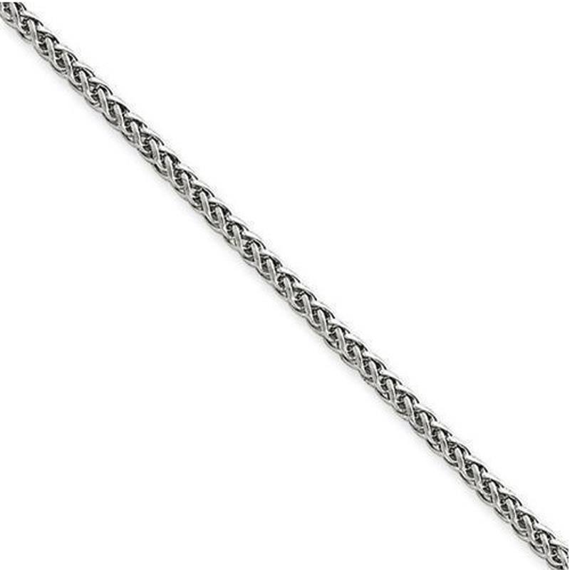 2.5mm Platinum Round Wheat Chain PT950 7″ 16″ 18″ 20″ 22″ 24″ 26″ or 30″