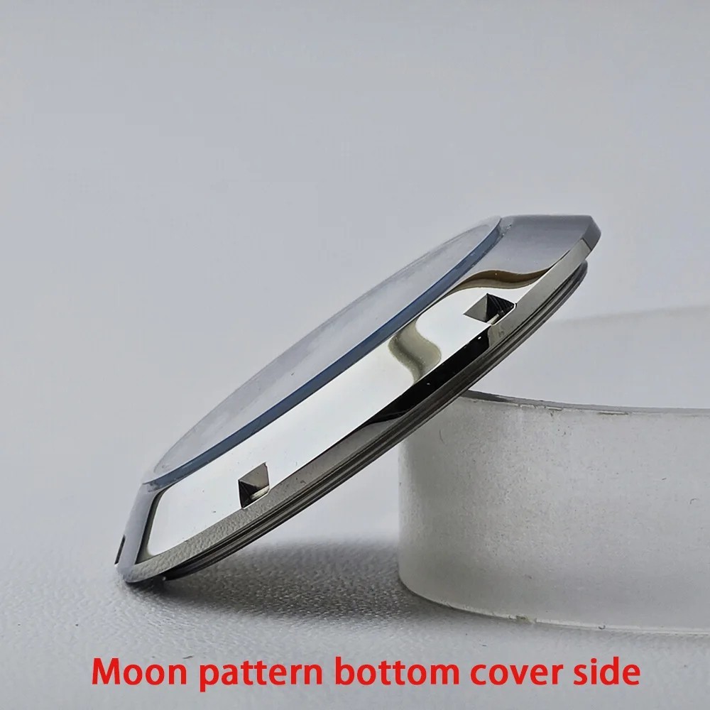 37mm Detachable Watch Case Back Cover Moon Pattern For VK63 Stainless Steel Part