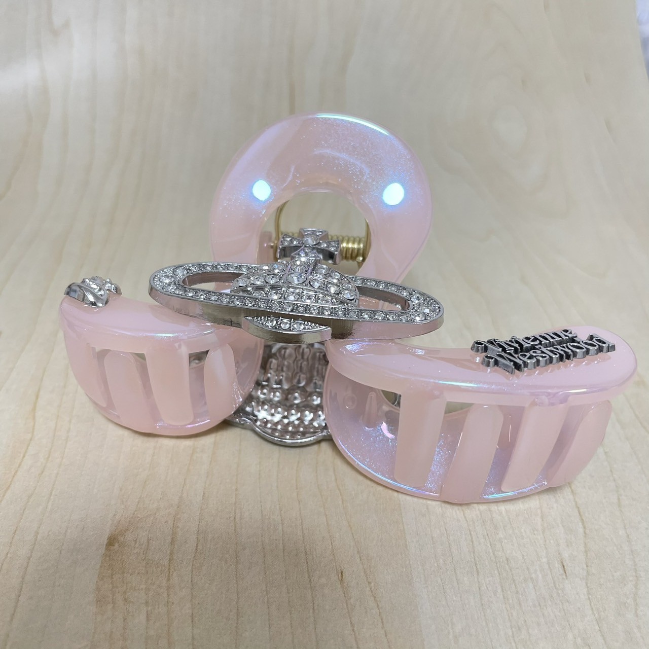 Vivienne Westwood Hair Clip Orb 11 x 6.5 x 3.6cm Plastic Pink Silver