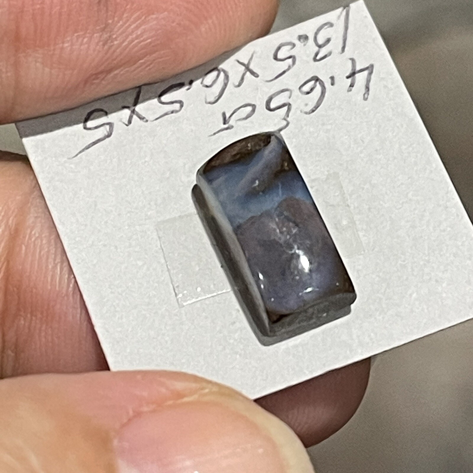 4.65ct 13.5×6.5x5mm Australian Crystal Boulder Opal Cabochon Ring Gem