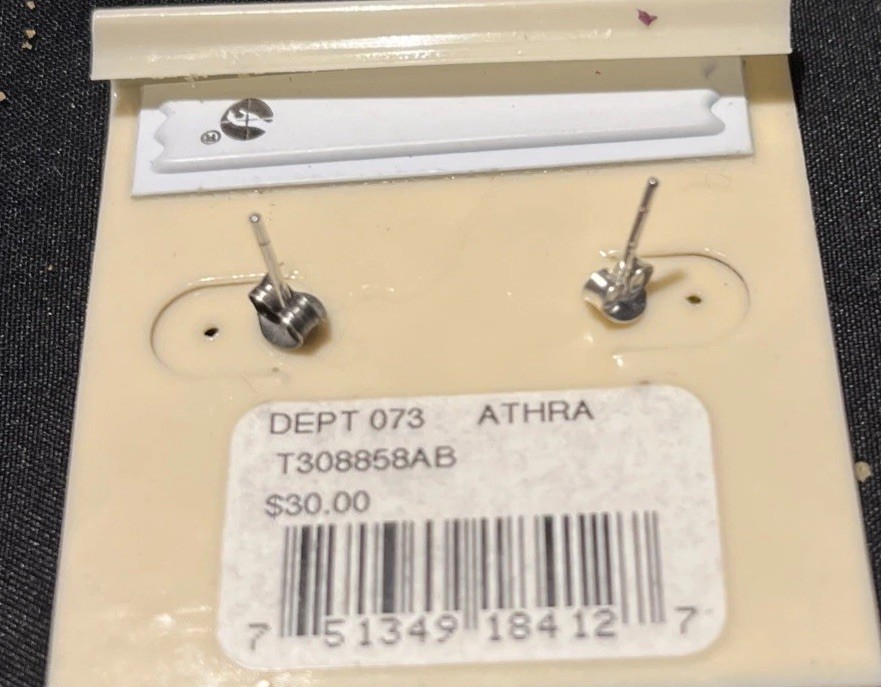 Genuine Abalone Squares with Soft Corners 925 Sterling Silver Stud Earrings