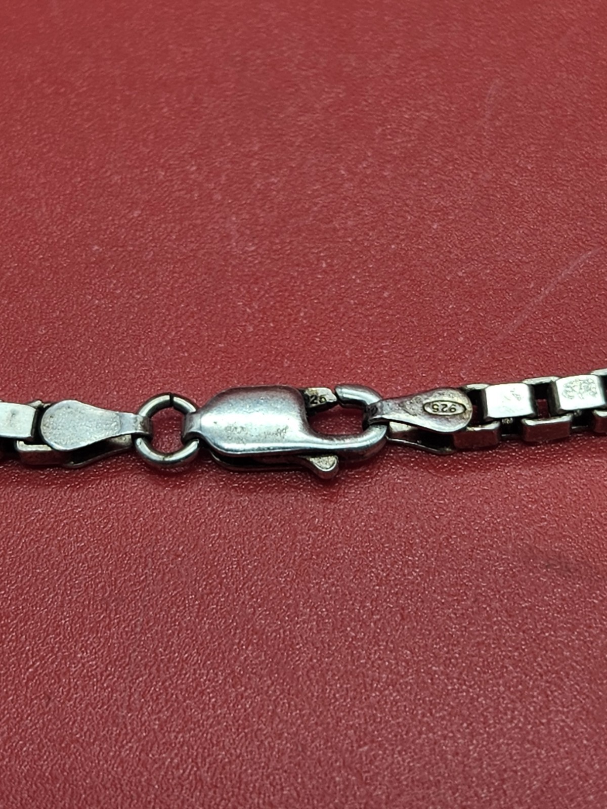 MR Sterling Silver Venetian Box Link Chain Necklace 18 inch