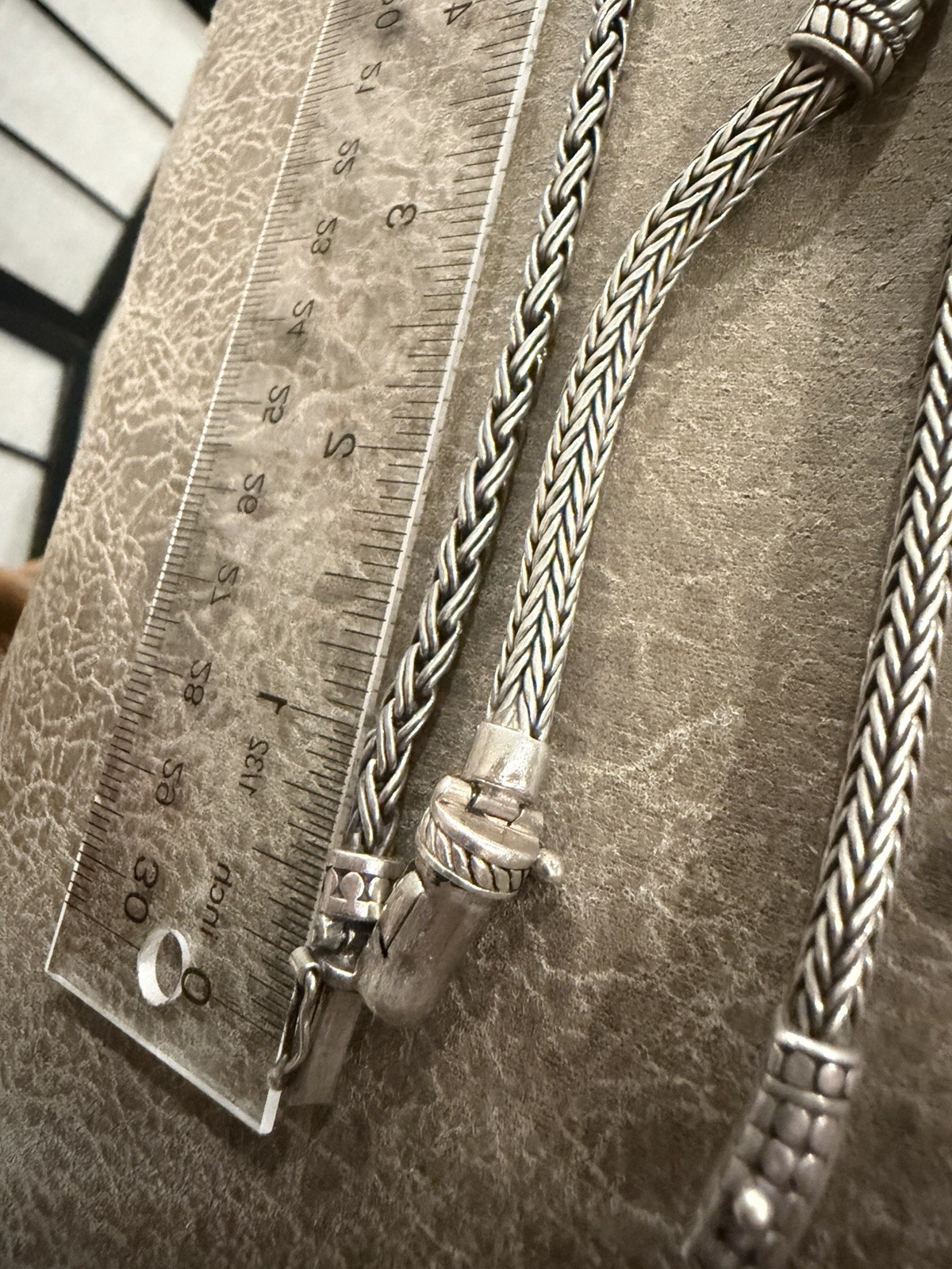 Lot of 3 ATI 925 Sterling Silver Woven Chain Bracelets Estate
