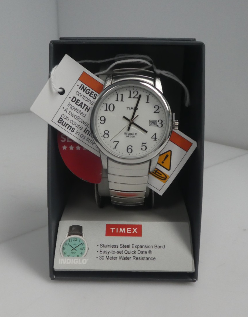 Lot of 2 Timex Men’s T2H451 Easy Reader 35mm Expansion Band Watch