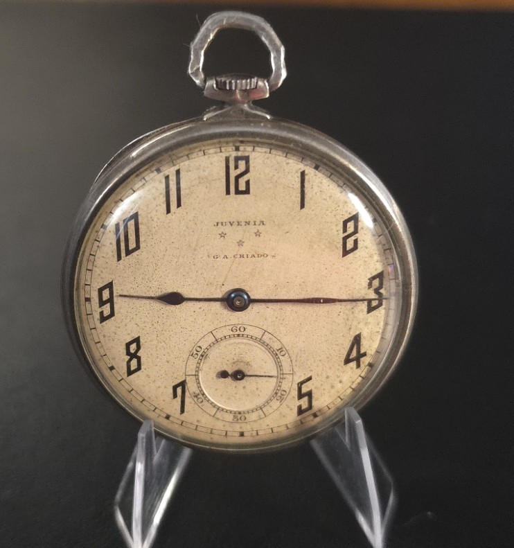 Antique Pocket Watch JUVENIA .900 Silver