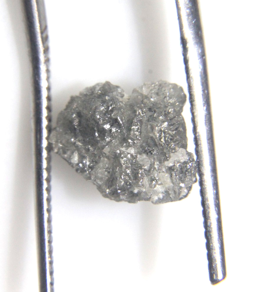 3.90CTS/1 PIECE RAW UNCUT GREY FLAT ROUGH DIAMOND 11.09×10.04×4.55 MM