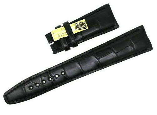 Crocodile Watch Strap 20 22mm Suitable for -faltschließe (18mm) Black / 71