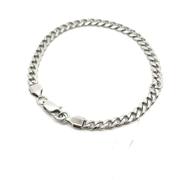Stainless Steel Cuban Curb Bracelet- Length 6”-9”, Width-3, 5, 7, 9mm