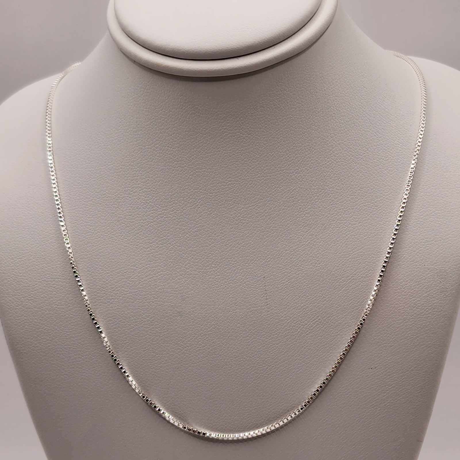 925 NEW Sterling Silver ITALIAN BOX Chain 20″ Length 1mm Width FREE Shipping…