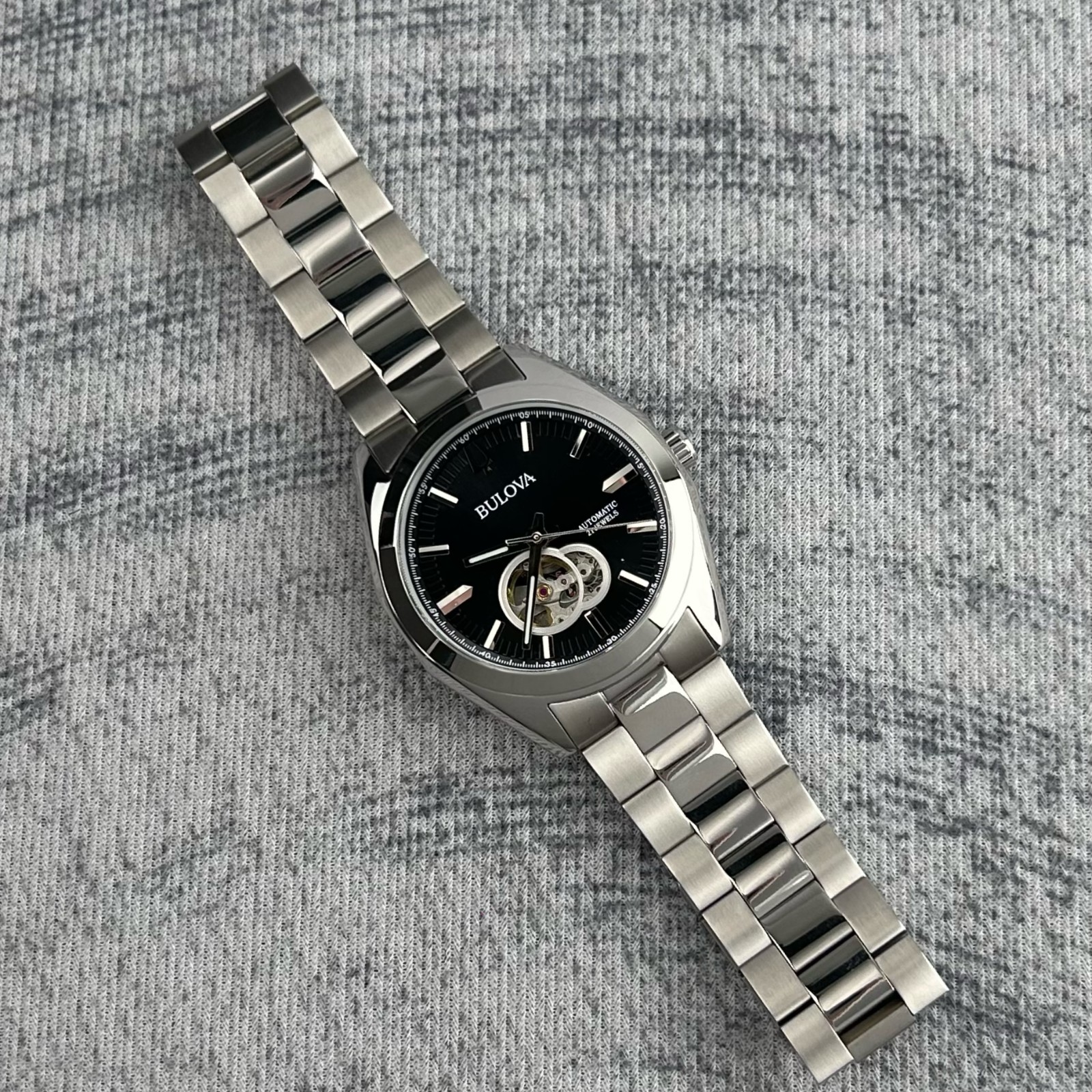 Bulova Surveyor 96A270 Men’s Classic Black Dial Automatic Watch 42mm