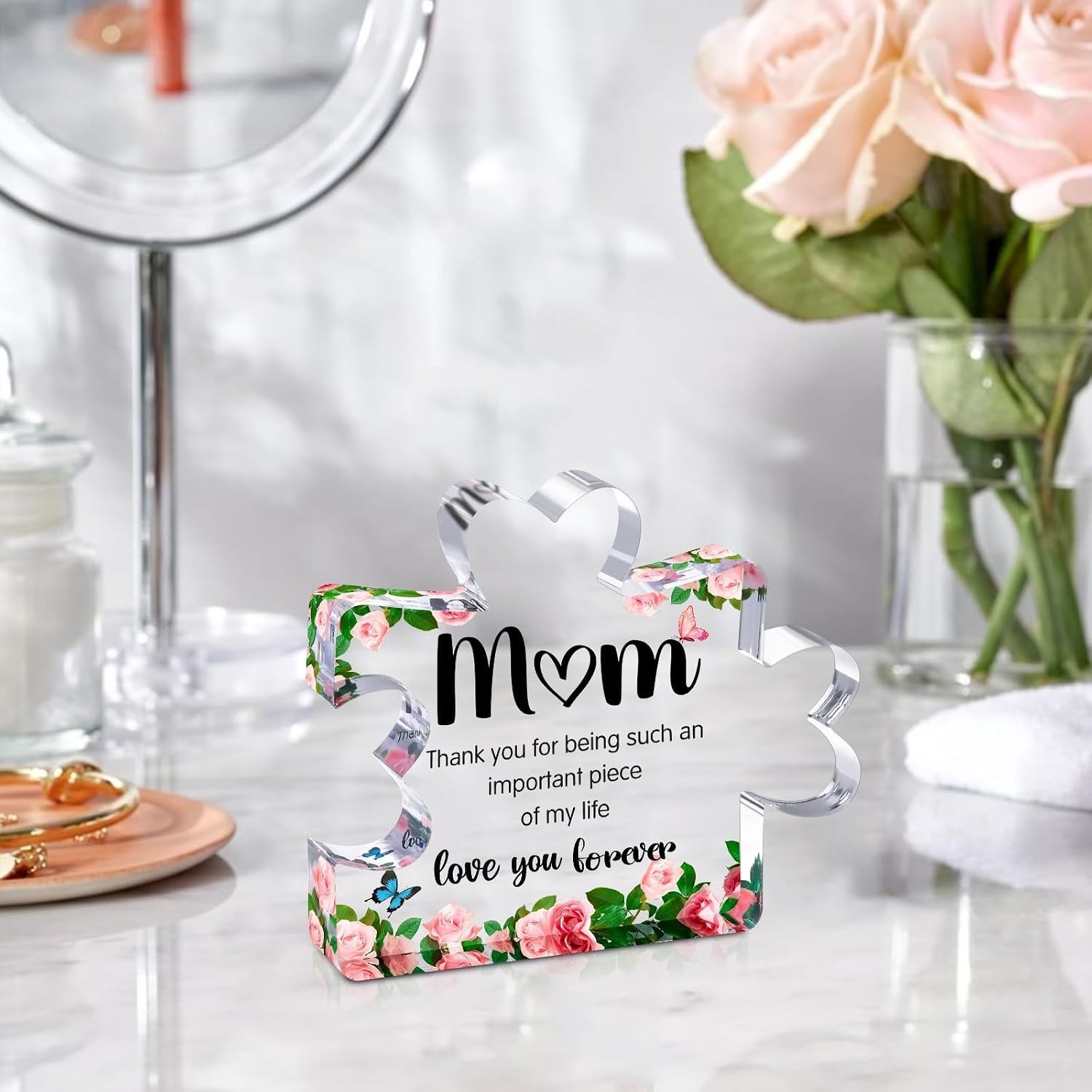 Stylish Tabletop Acrylic Puzzle Piece – Heartwarming Gift for Every Occasion