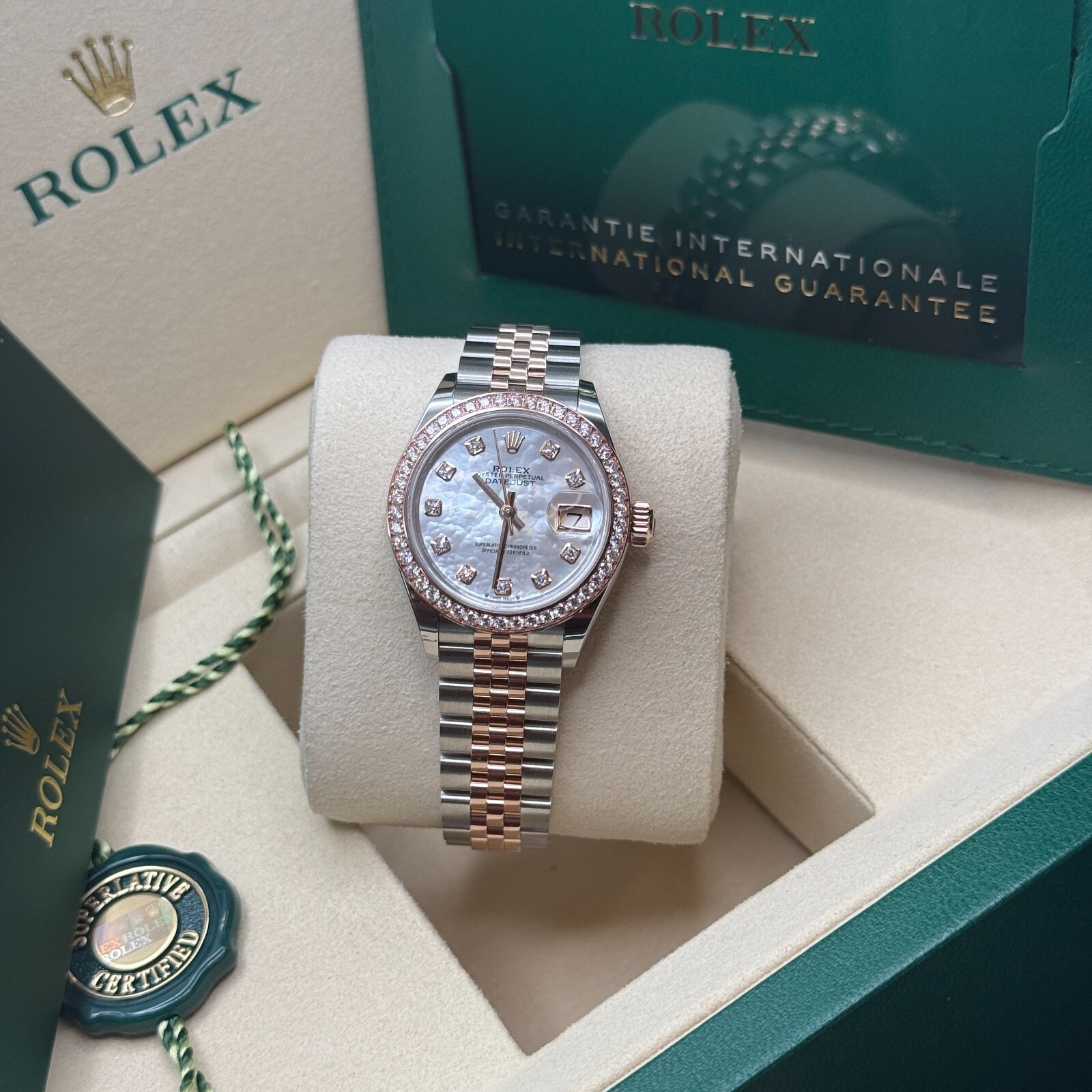 Rolex Lady-Datejust NEW 2025 279381RBR Mother of Pearl Diamond Dial Jubilee