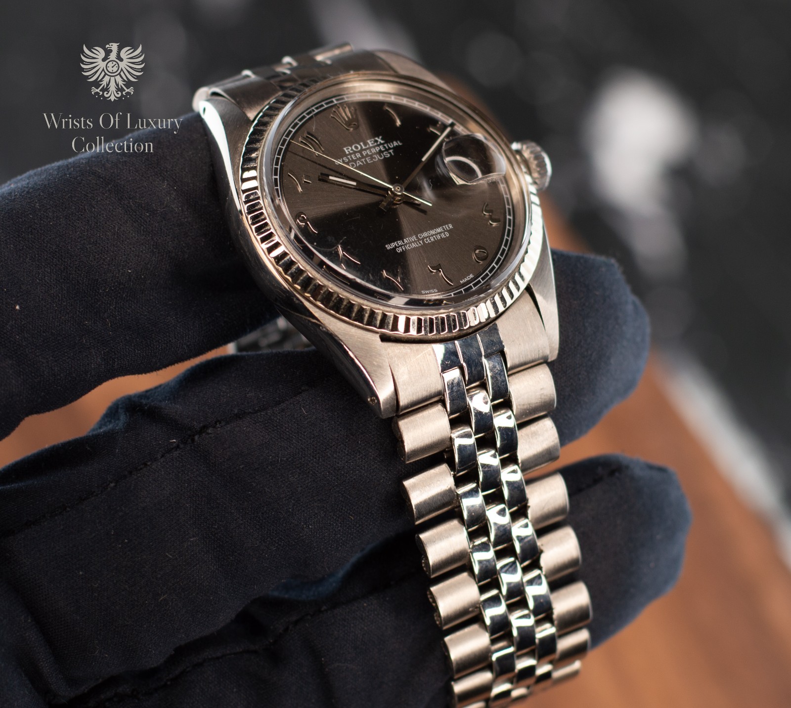 Rolex Datejust 1601 AM Gray Sunburst w/ Arabic Numerals 36mm Automatic Jubilee