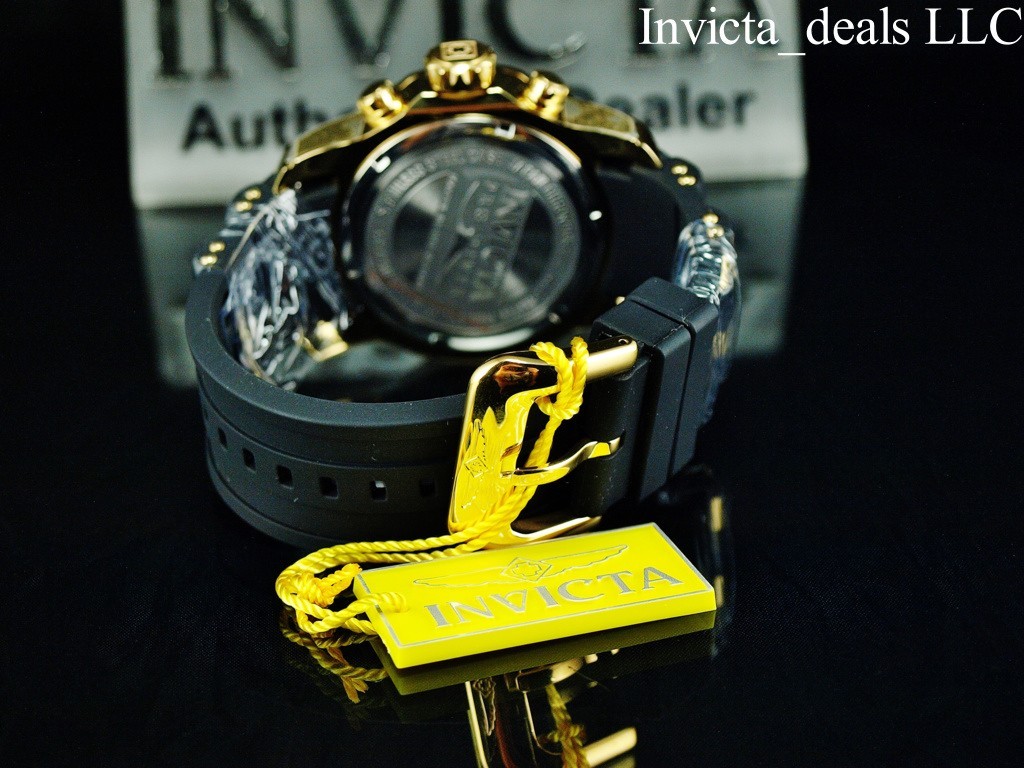 Invicta Men’s 48mm PRO DIVER SCUBA Chronograph GREEN Dial Gold Tone SS Watch